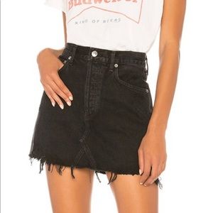 Agolde black denim skirt